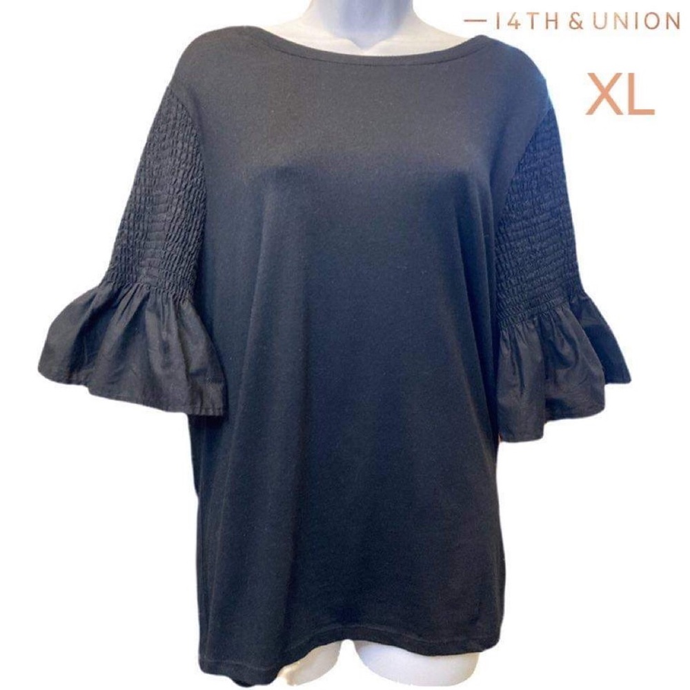 14th union Black Ruffle sleeve size XL